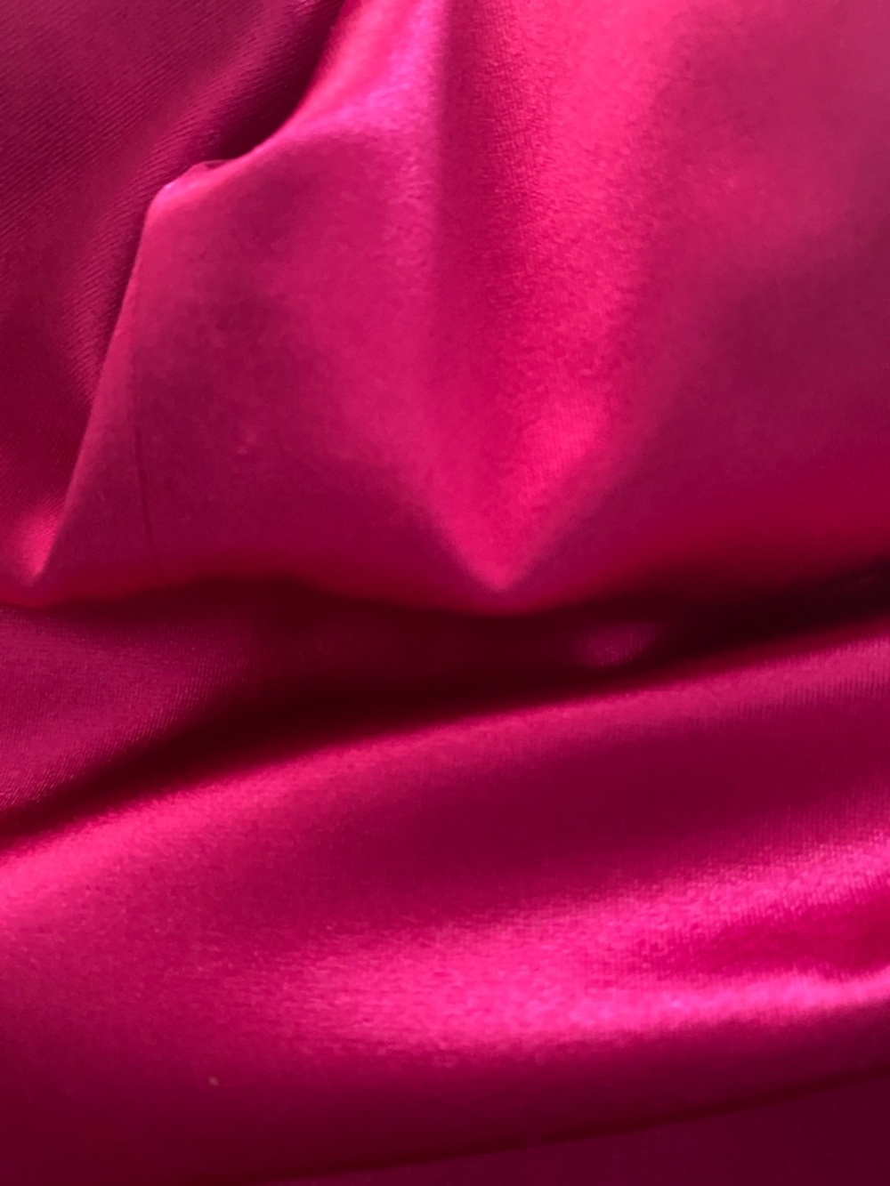 Honey and Rosie Hot Pink Satin Mini Dress with Spaghetti Straps - Picture 3 of 3